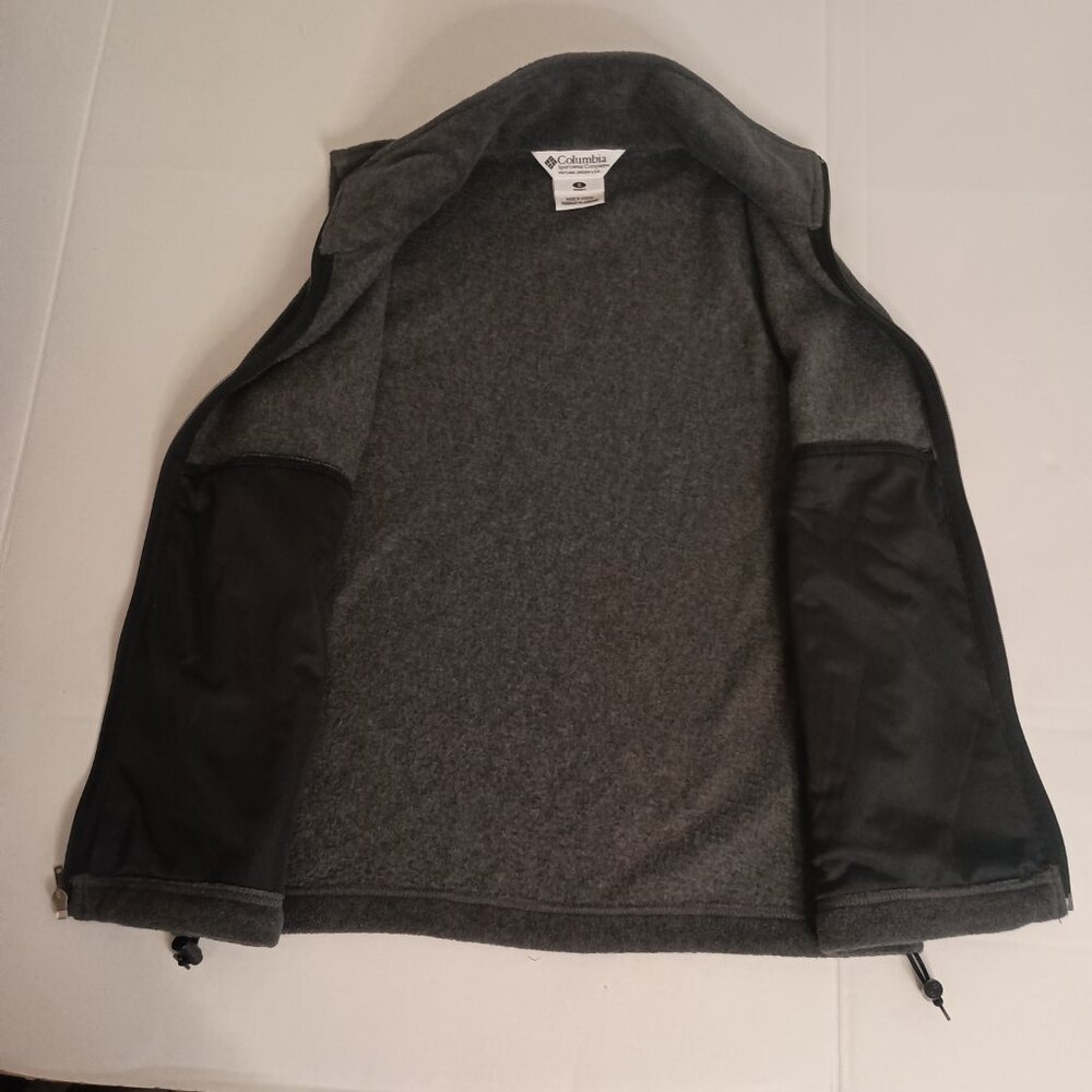 Columbia Dark Gray Fleece Vest Women’s Zip Pockets Size S Small - Picture 7 of 15